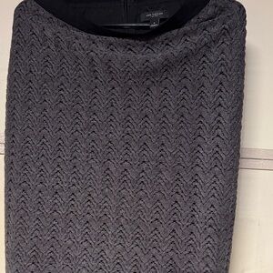 Ann Taylor Charcoal Textured Pencil Skirt